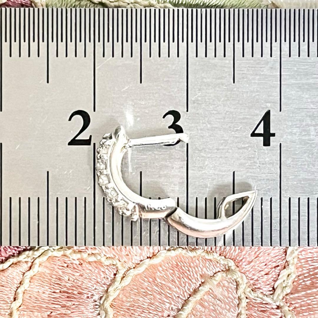 k18WG ダイヤ 0.25 フープピアス 片耳