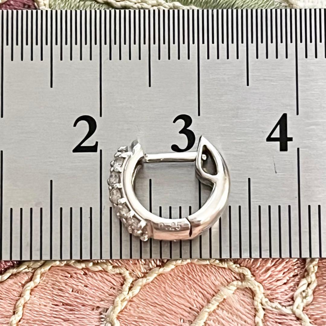 k18WG ダイヤ 0.25 フープピアス 片耳