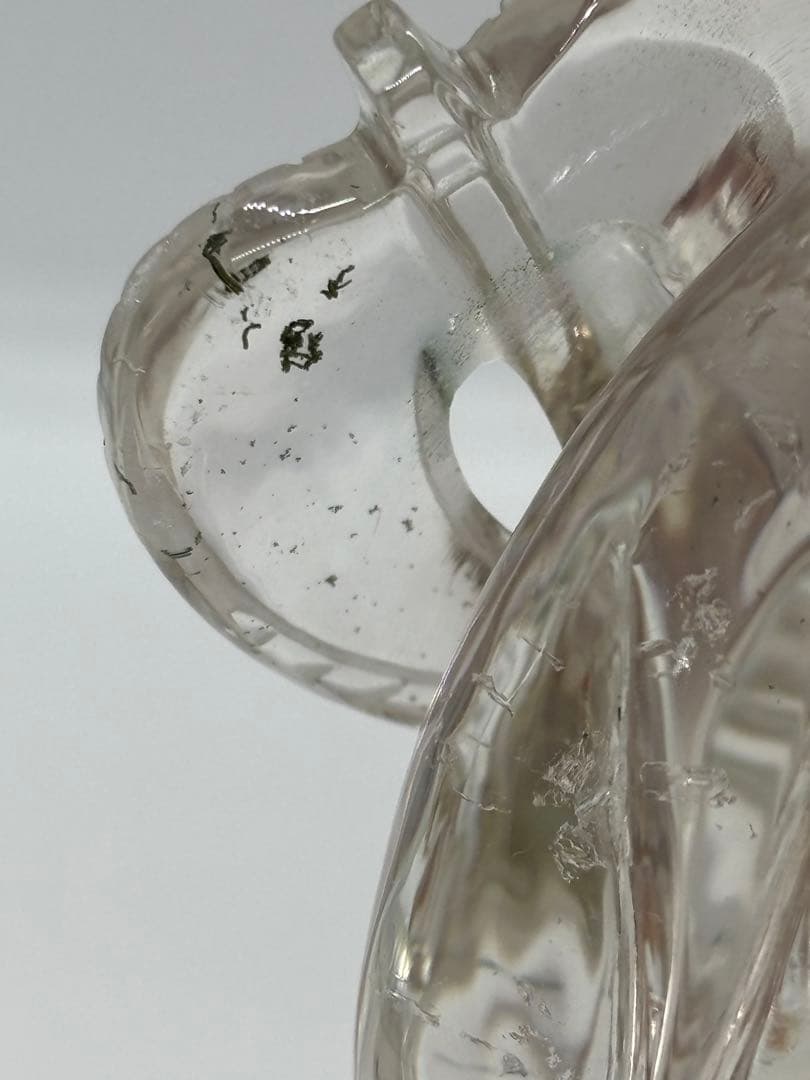 #伝統工芸士　保山作　水晶彫刻 布袋像 台座付き