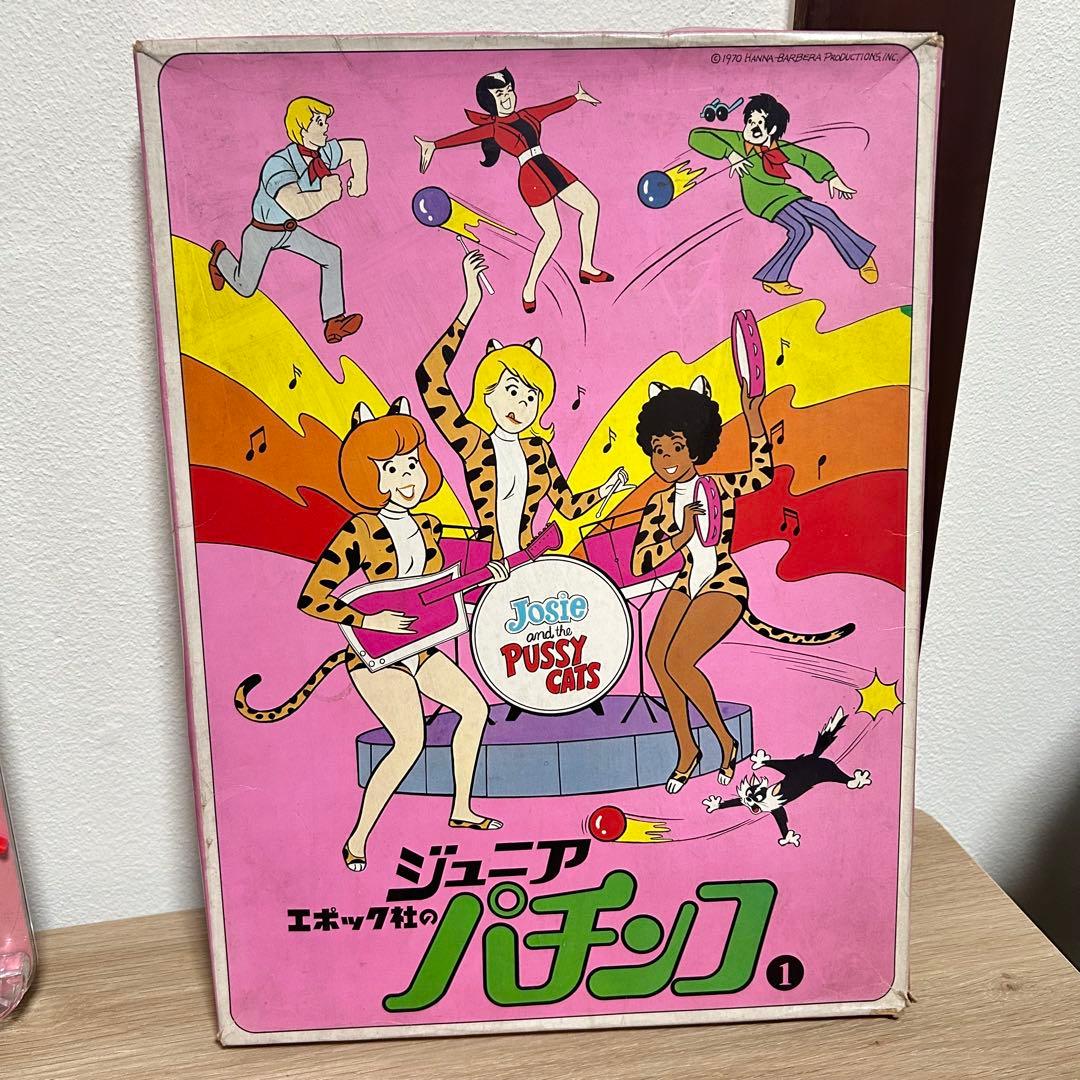 【当時物】希少　エポック社　ジュニアパチンコ　ドラドラ子猫とチャカチャカ娘