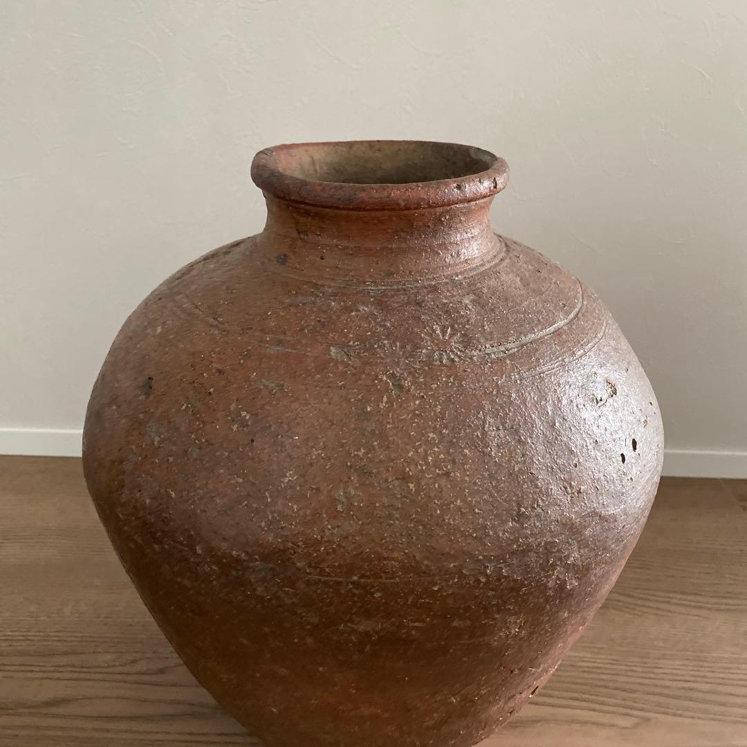 陶器　壺　花入　特大