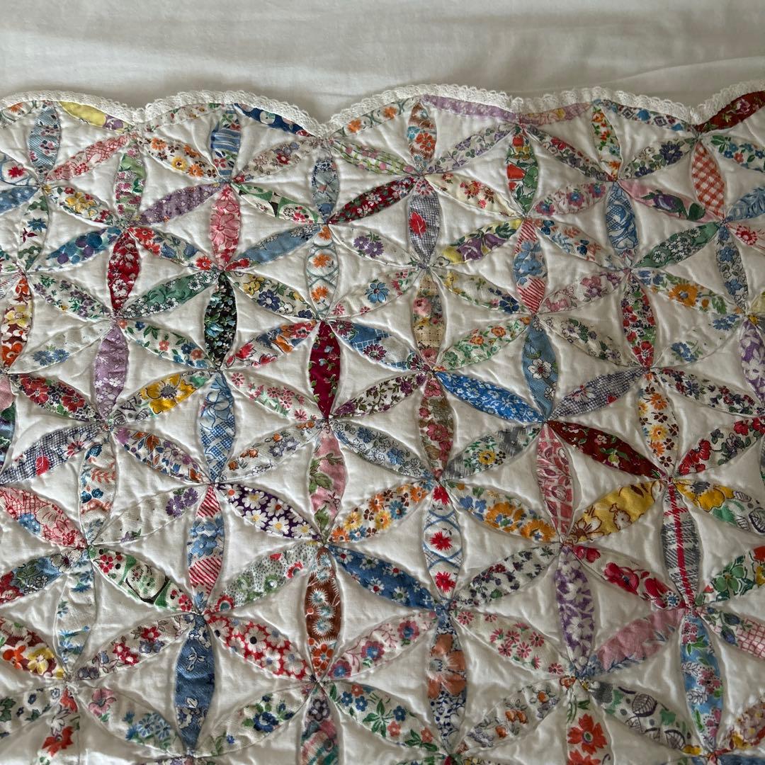 【516】 ハンドメイド　パッチワークキルト　フィードサックのフリーマット