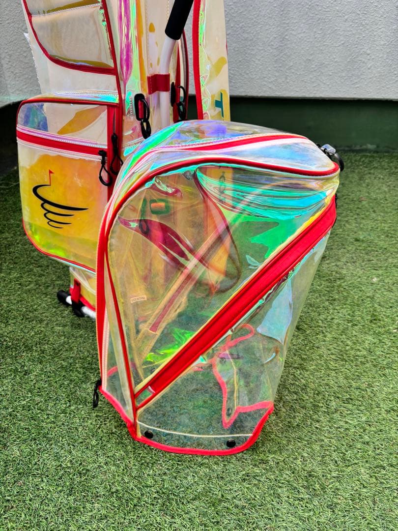TDX スケルトン　スタンドキャディバッグ　新品　ゴルフバッグ　オーロラ　クリア