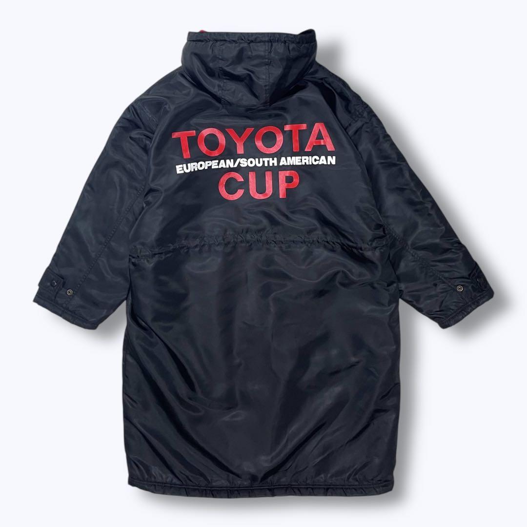 90s サッカー TOYOTA CUP トヨタカップ ベンチコート 裏ボア 黒