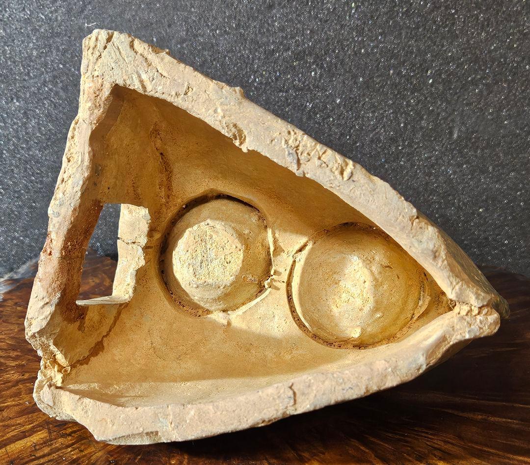 中国古代陶磁器　発掘品　漢時代　舟形 カマド形　オブジェ　花入れ　祭器