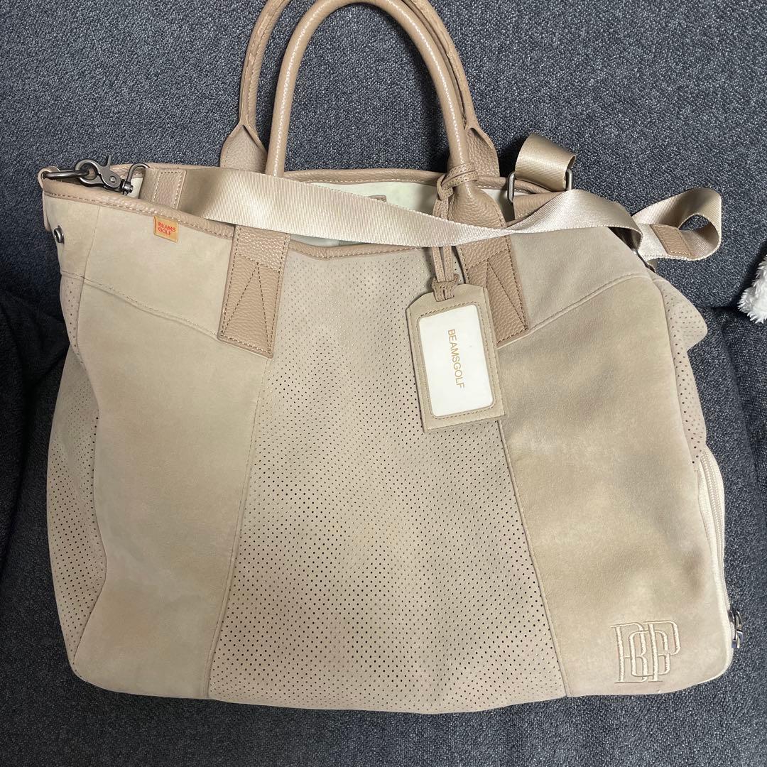 ビームスゴルフ　スウェード　ボストンバッグ