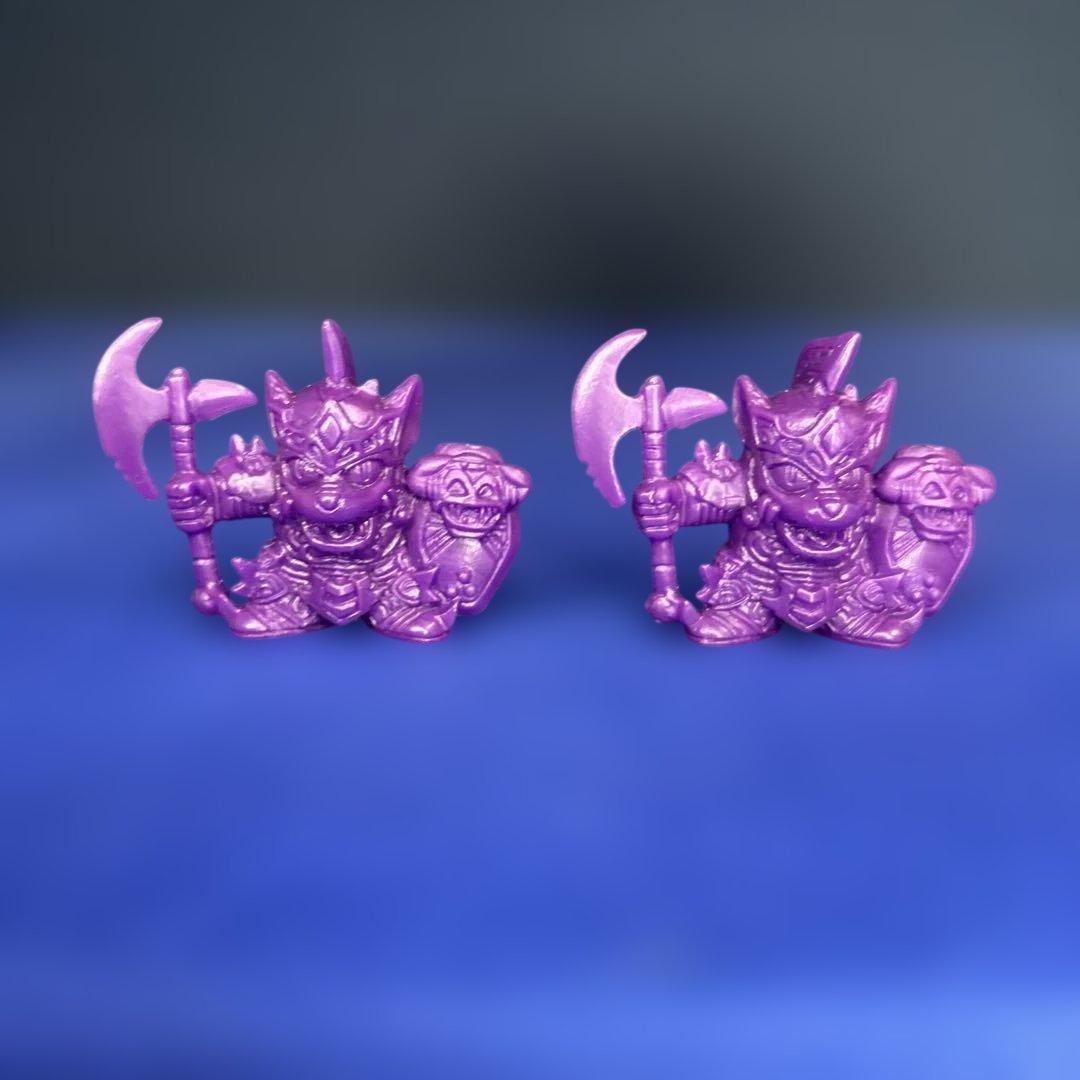 【希少】甲竜伝説ヴィルガスト 消しゴム フィギュア 戦士&モンスター　紫