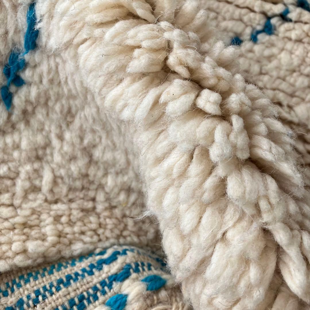 モロッコ111×171◇ダイヤ◇ ベニワレン　エメラルド　トルコヴィンテージラグ