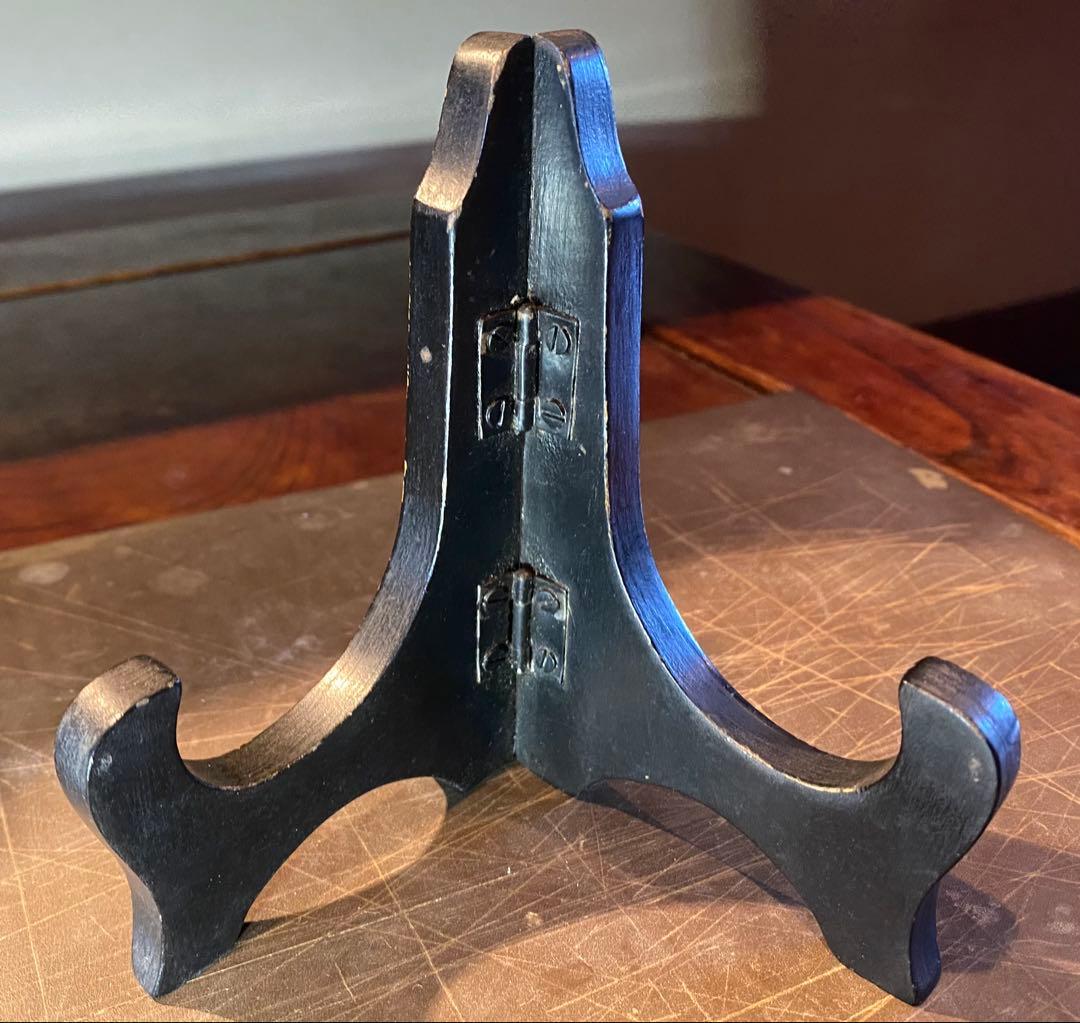 中国汕頭・スワトウ染付絵皿　鑑賞台付 沈船品・ヴィンテージ　レア ・台湾茶器