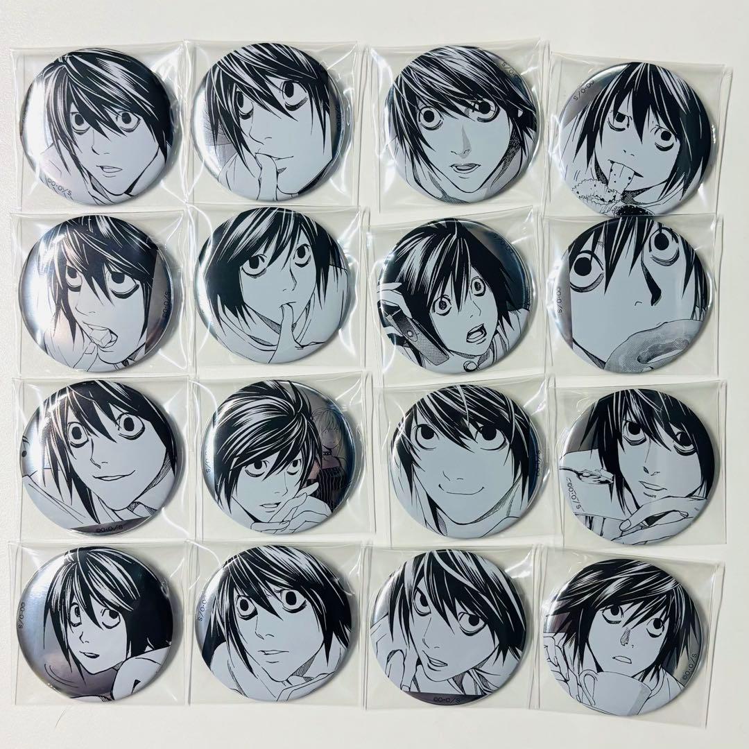 16点　デスノート　L 缶バッジ