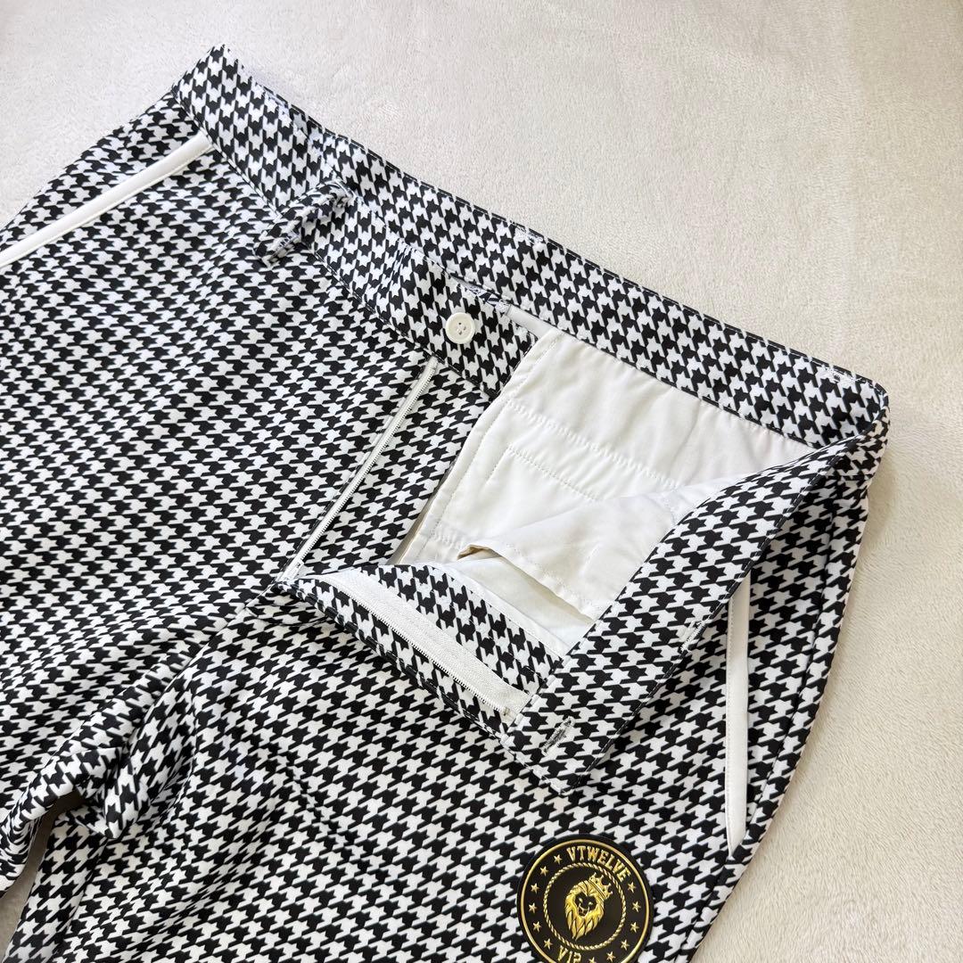 美品‼️ V12 ダンボールニット 千鳥柄 セットアップ ゴルフウェア L