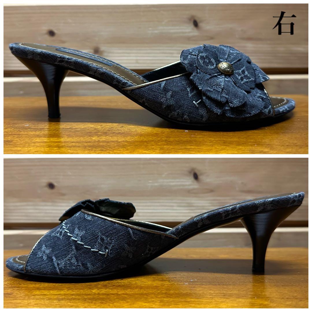 LOUIS VUITTON ヴィトン モノグラム フラワー ミュール 35