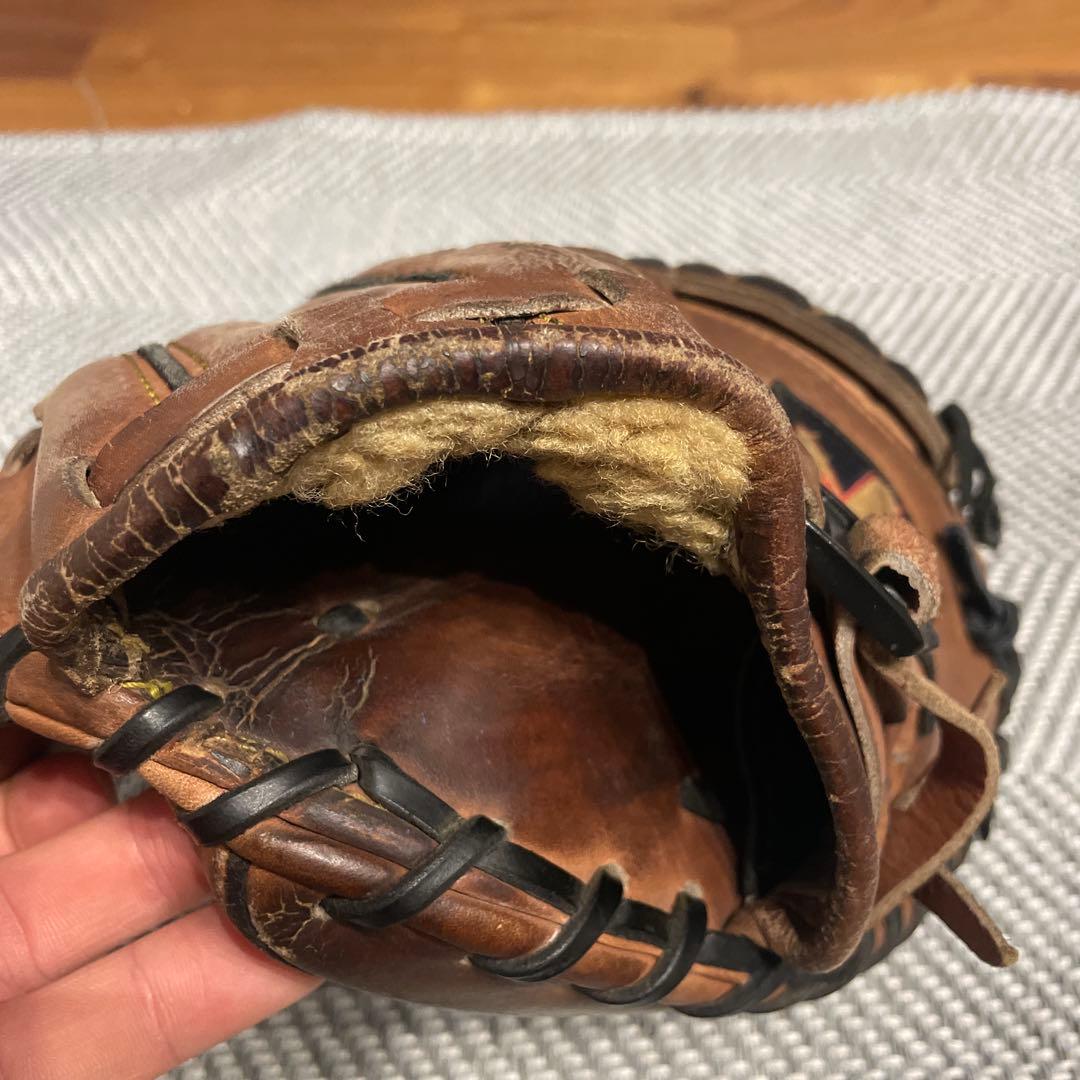 [ハタケヤマ]硬式用キャッチャーミット　茶色