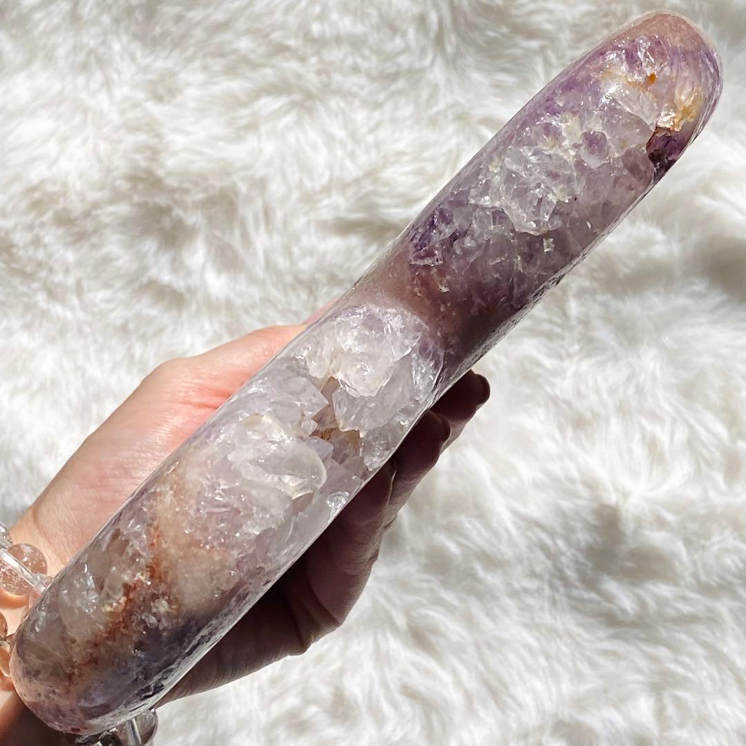 【 キュート ピンクアメジスト 原石 特大 ハート 1.54kg（台座付き）】