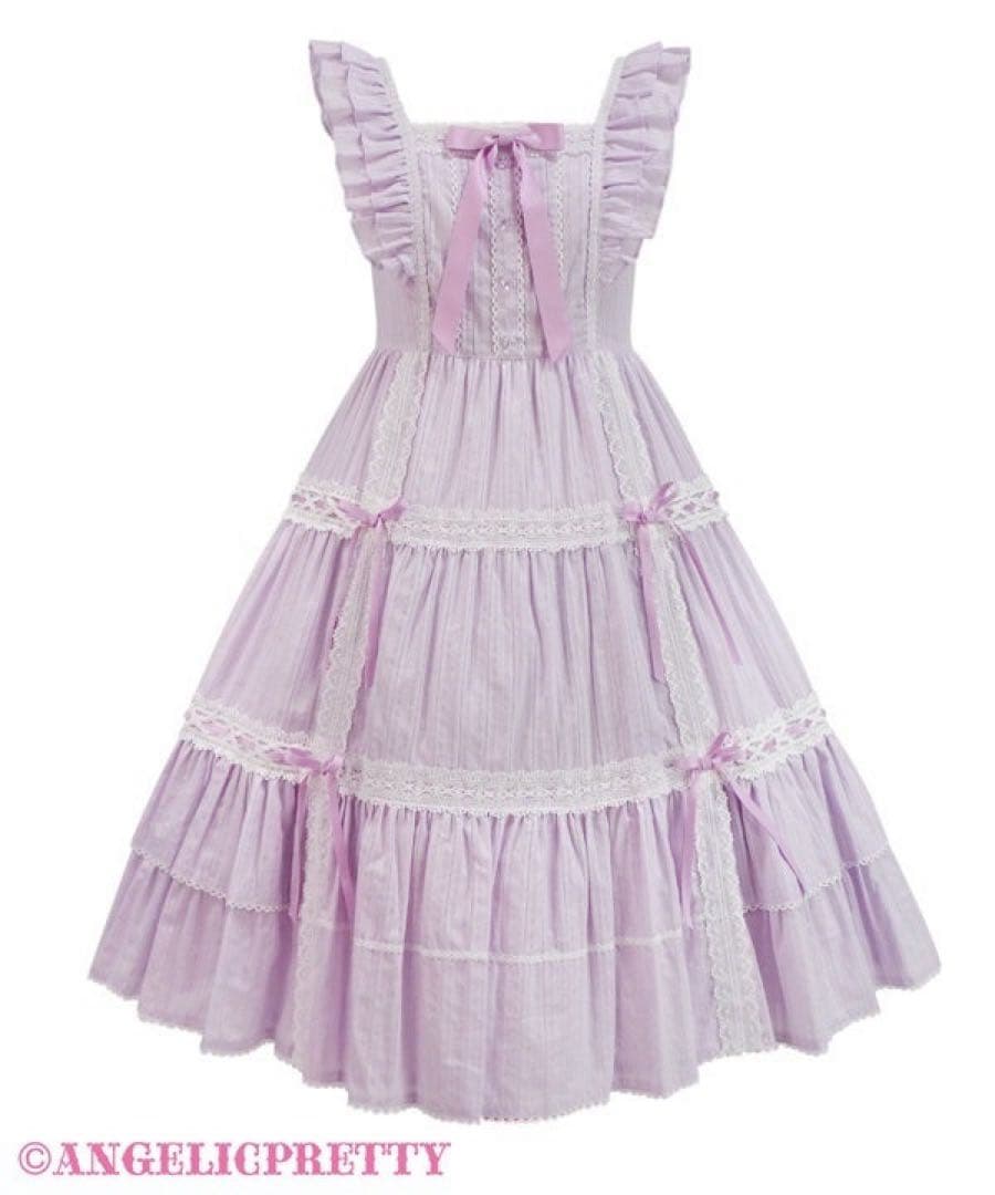 アンジェリックプリティ クレッシェンドティアード ラベンダー リボン