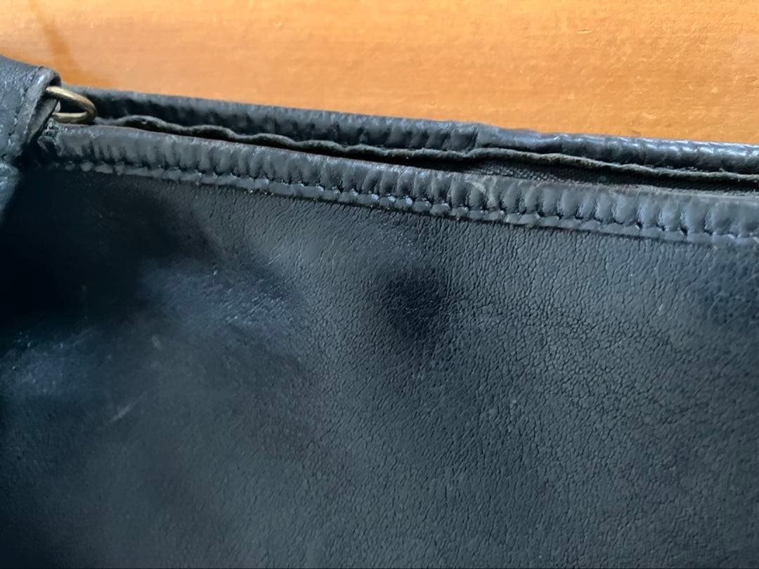 90年代　オールドコーチ　バケツ　黒レザーショルダーバッグ