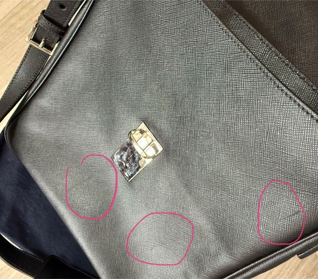 プラダ PRADA ショルダーバッグ レザー メンズ VA0973