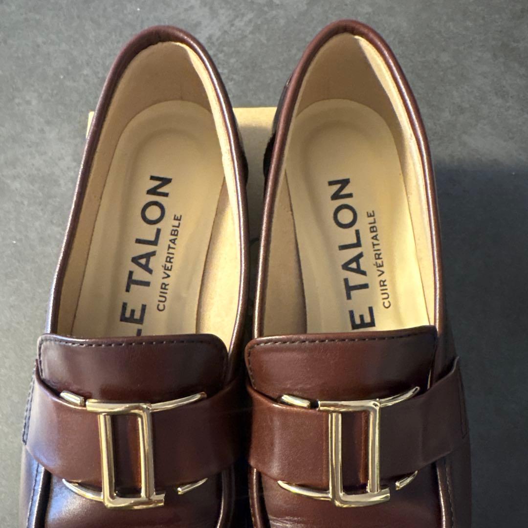 LE TALON レザーメタルモチーフローファー 23.5