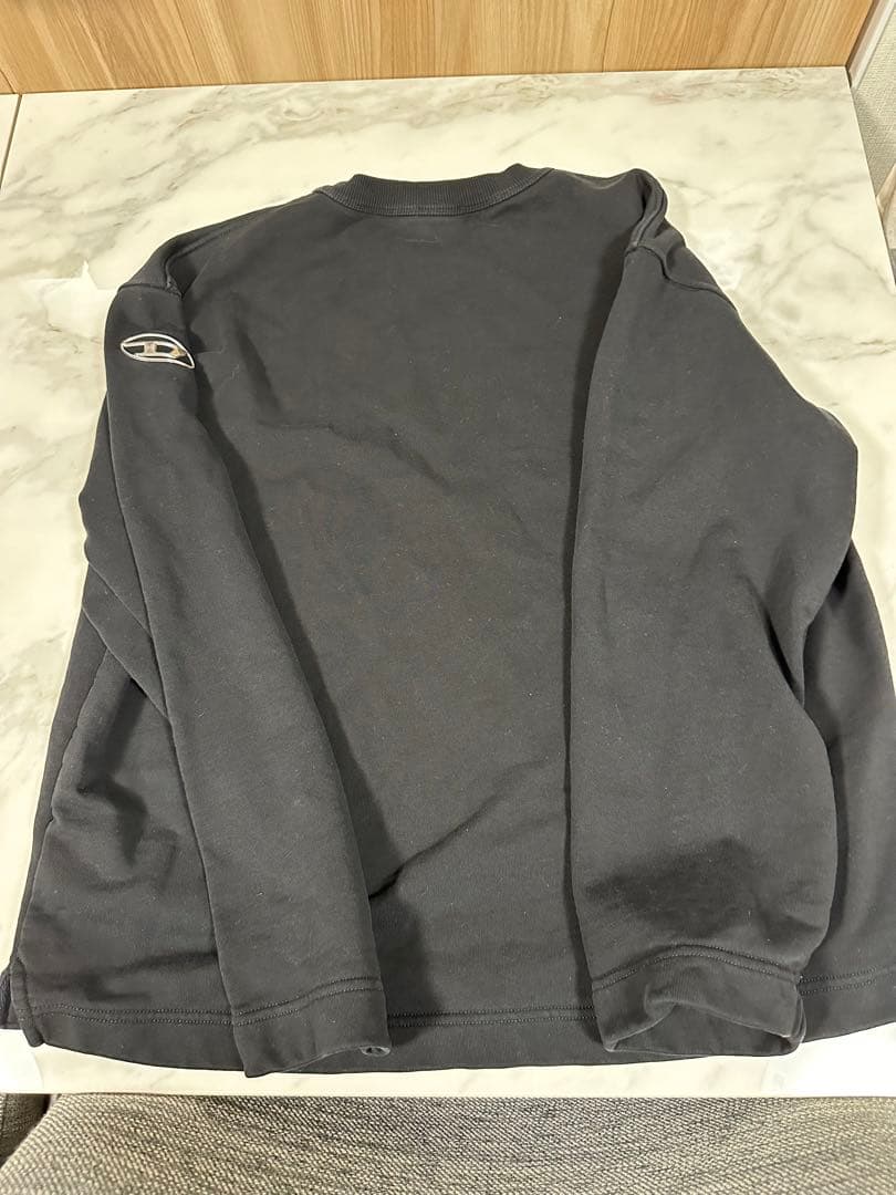 【希少】現行 DIESEL ディーゼル Dロゴ スウェットプルオーバー ブラック