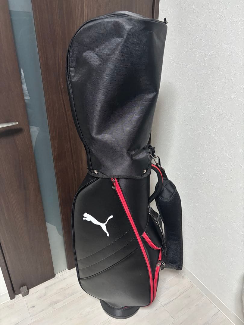 【中古】PUMA キャディバッグ 黒/赤