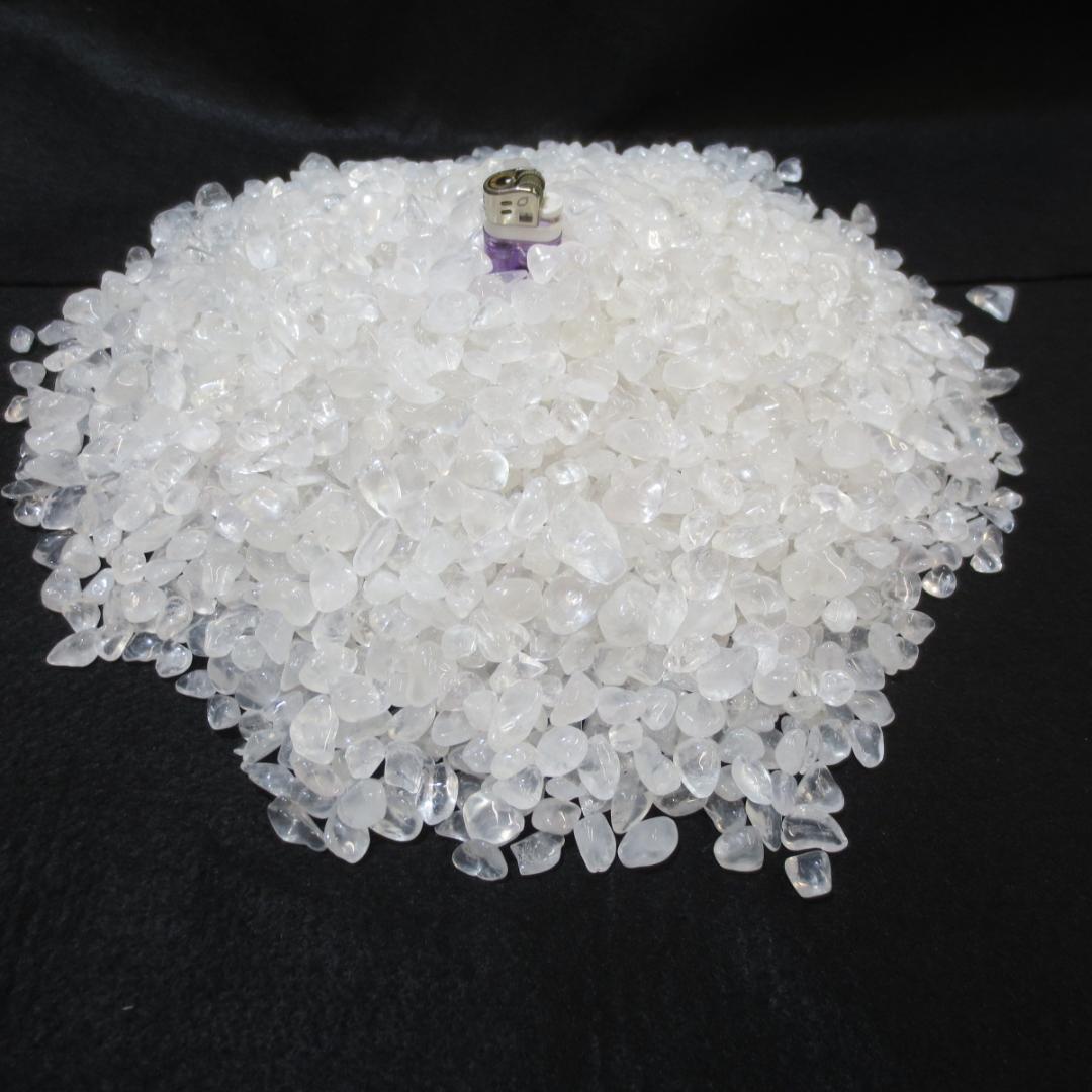 【本物】開運！ 大粒 天然水晶粒 4kg さざれ石 チップ 砂利 【送料無料】