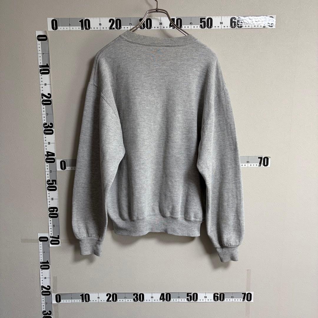 90s USA製 ラッセルアスレチック スウェット 無地 Vガゼット M グレー