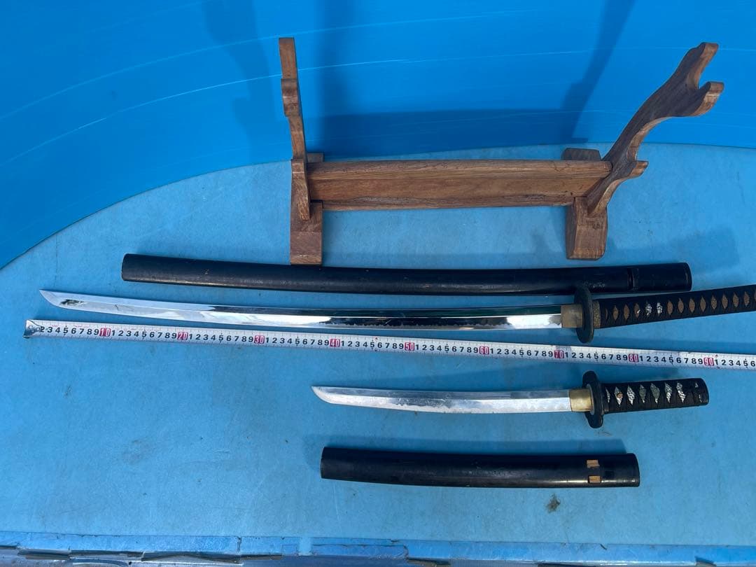 模造刀2本セット 木製スタンド付き