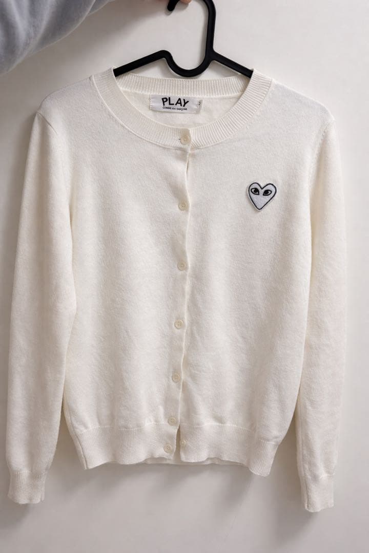 コムデギャルソン　カーディガン　白