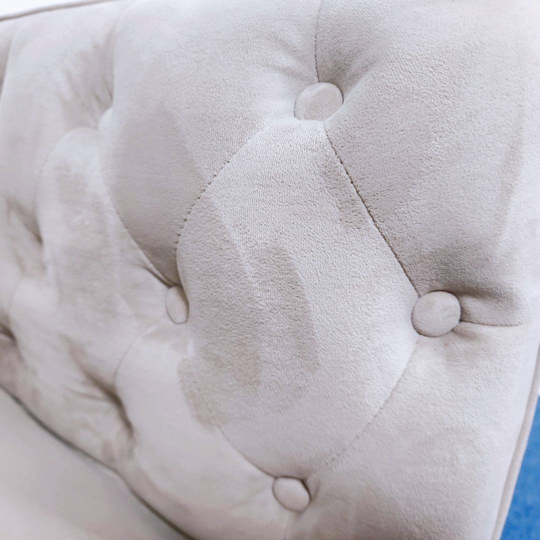 【高級】ⅬOWYA ロウヤ 1人掛けソファ ベルベット調　エレガント グレー