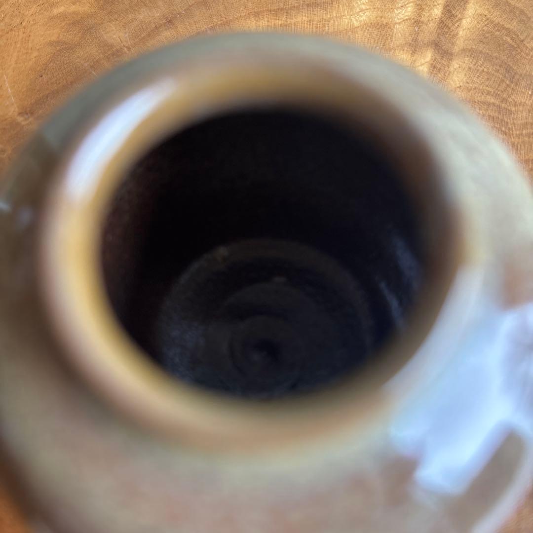 高取焼 文琳茶入 高取八山作 茶道具 共箱 仕覆付き