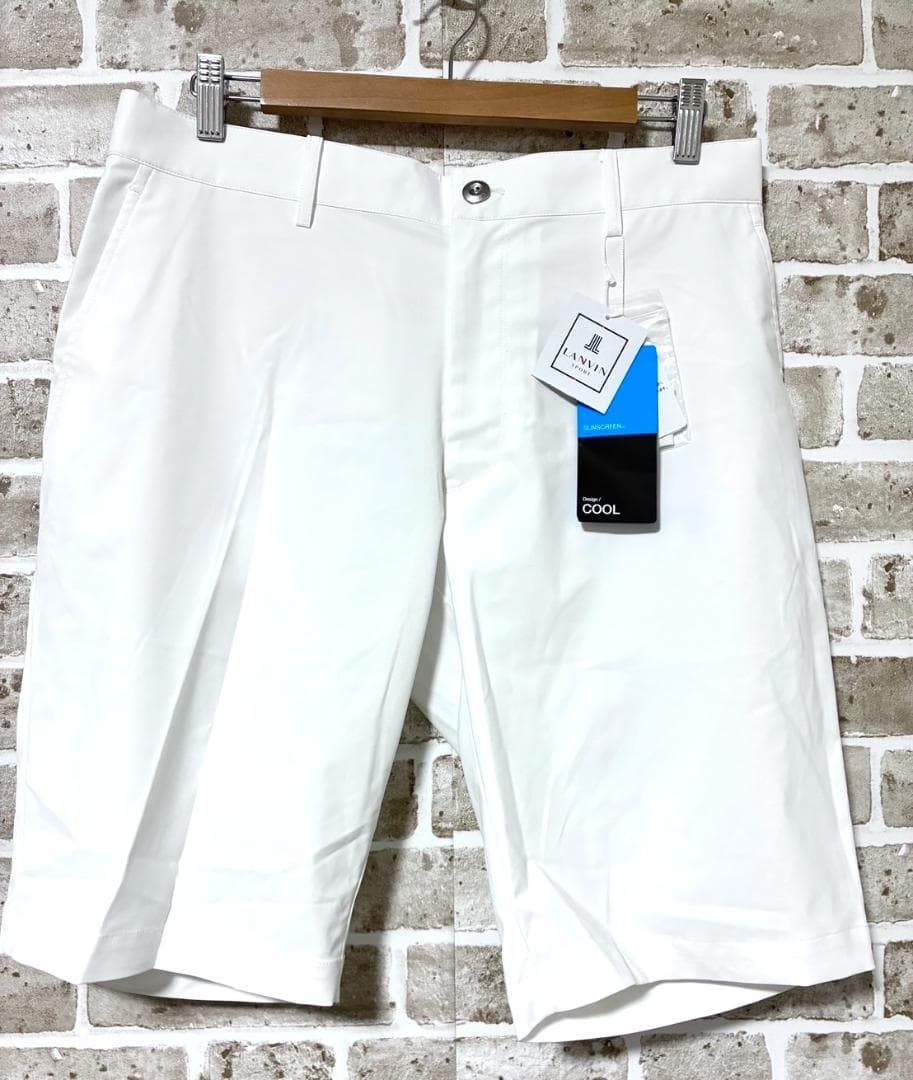 【ゆったりサイズ✨】新品 ランバンスポール メンズ ハーフパンツ サイズ42 白