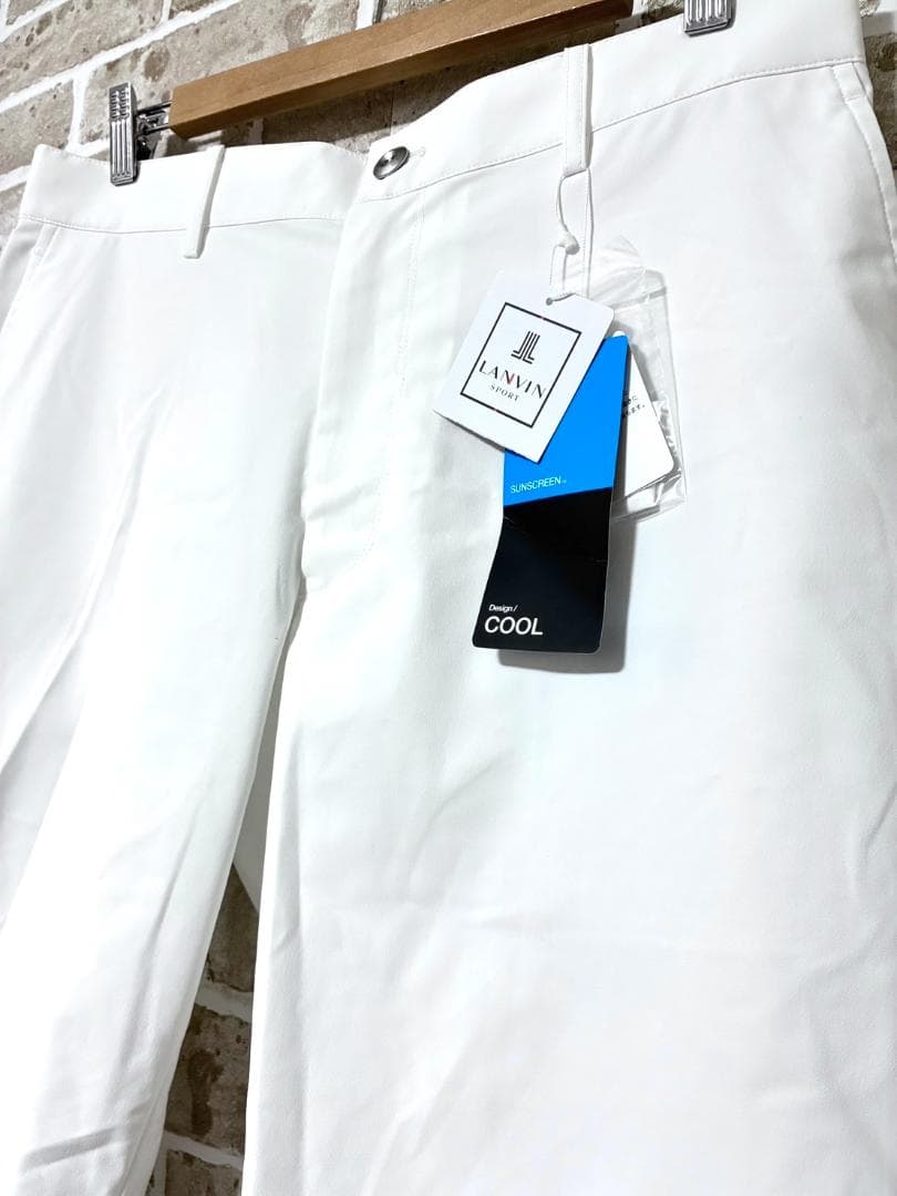 【ゆったりサイズ✨】新品 ランバンスポール メンズ ハーフパンツ サイズ42 白