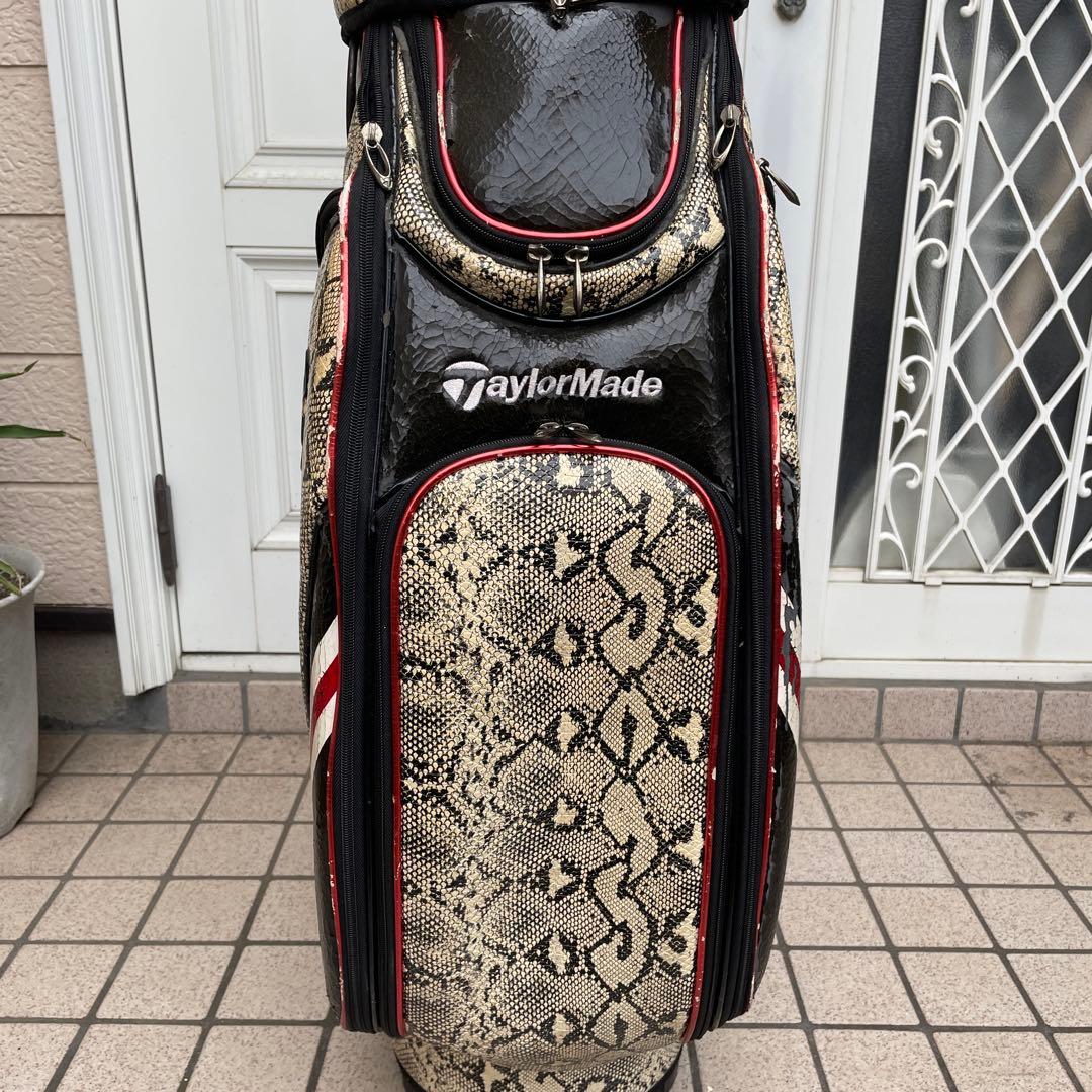 【レア柄】TaylorMadeテーラーメイド キャディバッグ フード付 蛇柄