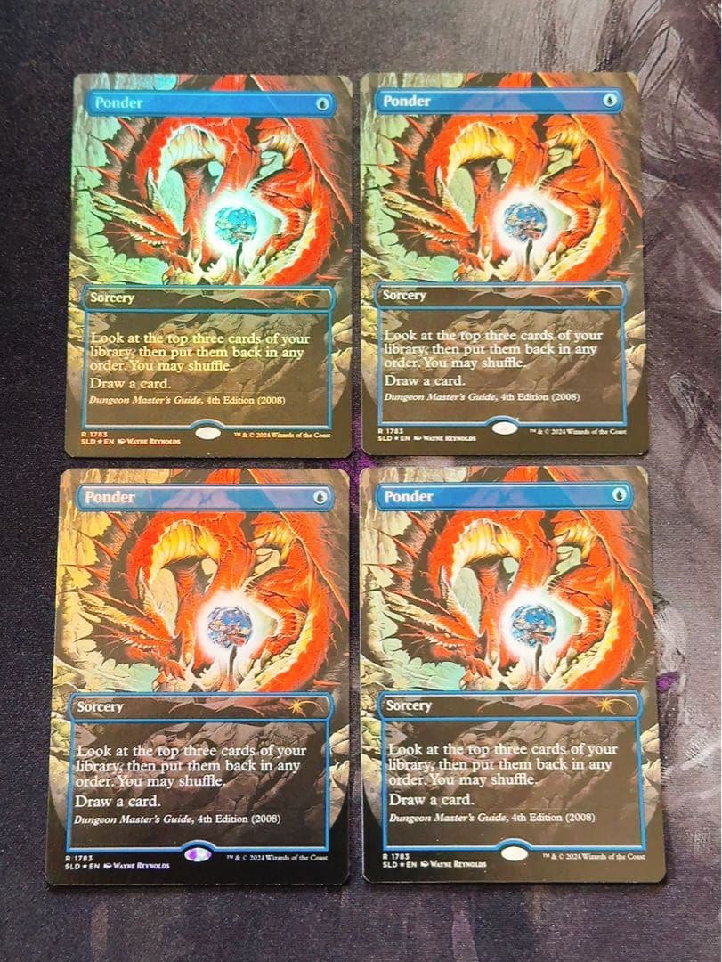 【シークレットライアーfoil】思案　英語　4枚セット