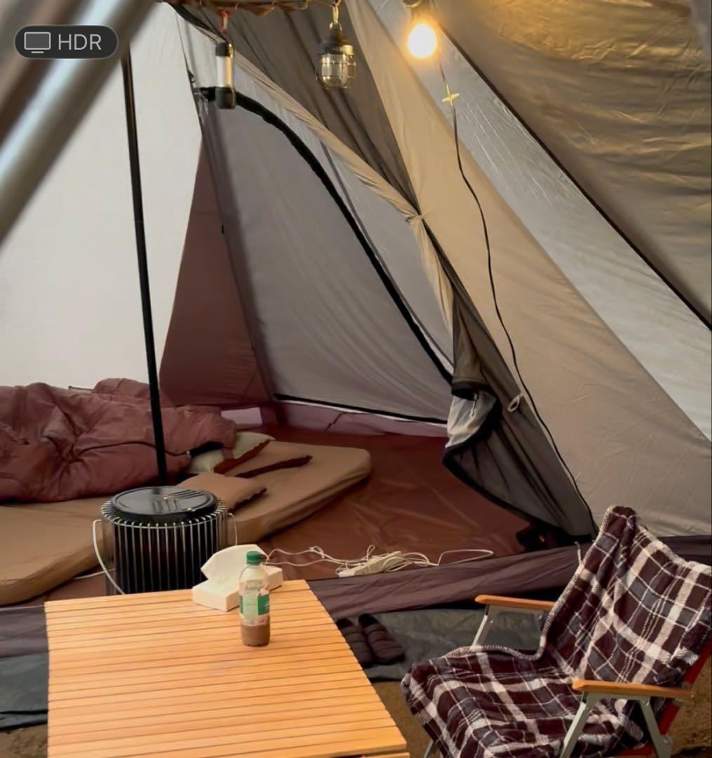 ①DOD ヤドカリテント　グランドシート　ポール4本　中古セット