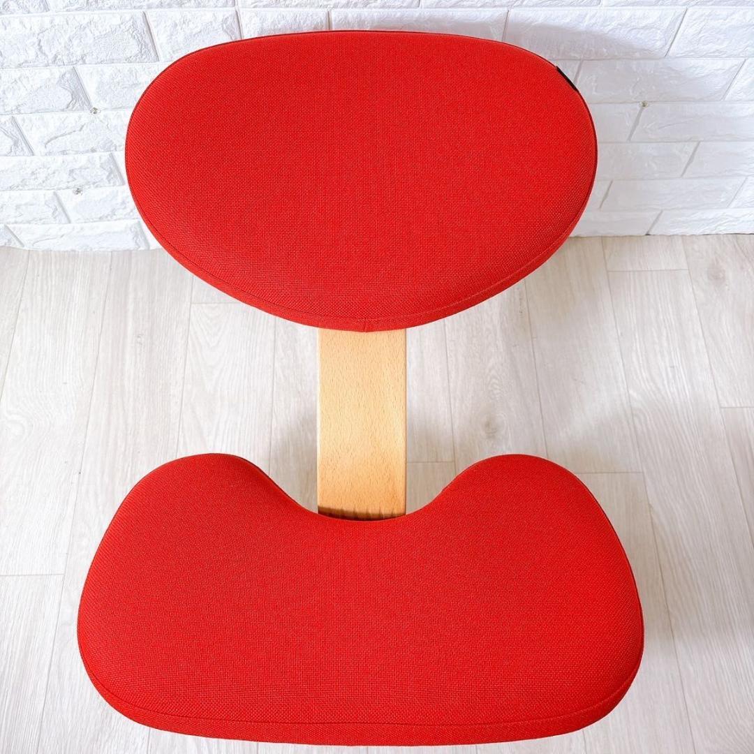 美品 バランスラボ バランスチェア バランスイージー 赤 ショートフレーム 11