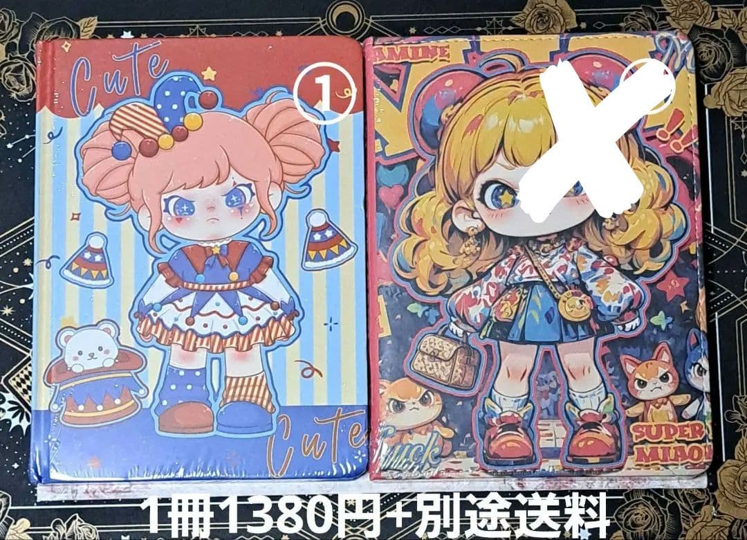 No. 1031 ドラノート らぶぶノート スカルパンダノート 中カラフル