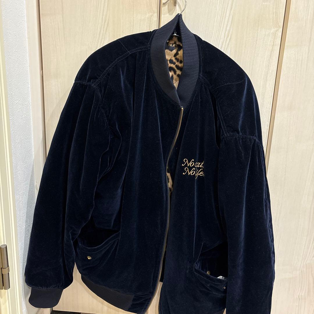 mmts NO CAT, NO LIFE スカジャン ネイビー L