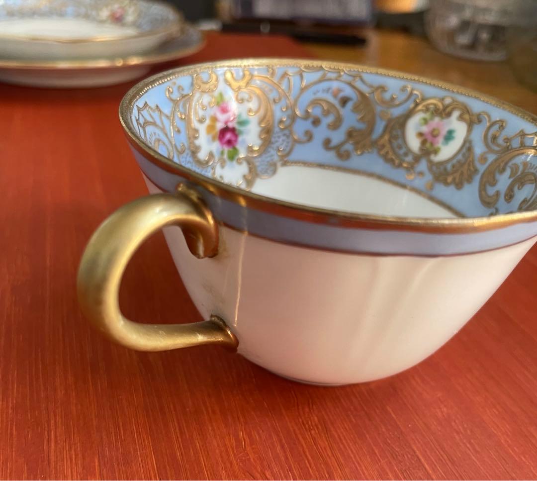 オールドノリタケ　カップ＆ソーサー3点セット