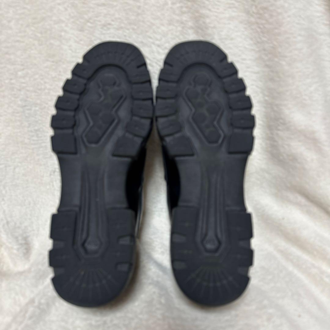 アシックス　ランウォーク　ローファー　24cm　フリンジ　レディース　EE 黒