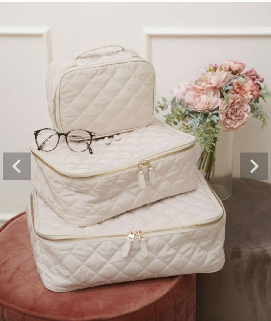 新品　Liala by pg キルティングトラベル収納 バック3点セット