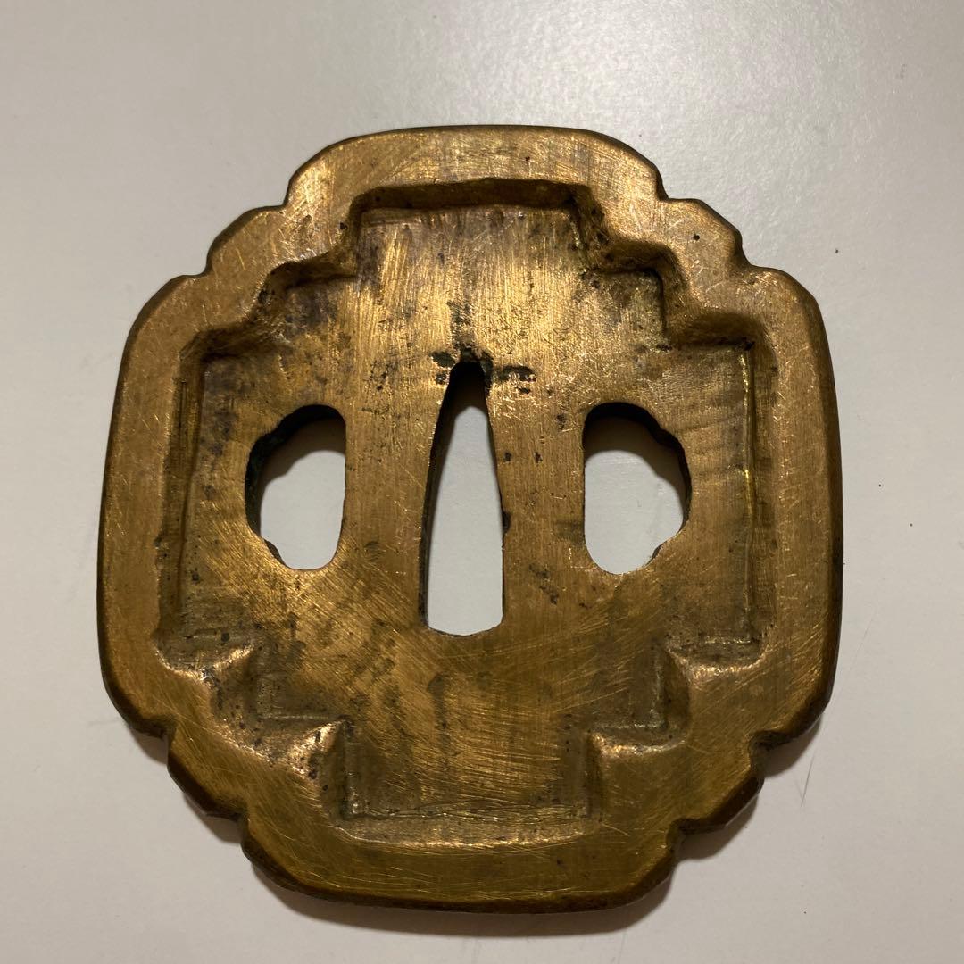 鍔 鐔 鉄地 刀装具 日本刀 江戸時代 骨董 (1218)