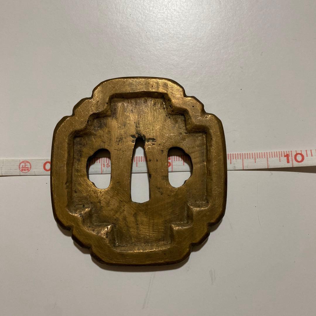 鍔 鐔 鉄地 刀装具 日本刀 江戸時代 骨董 (1218)