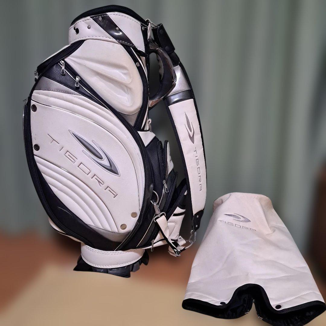 ティゴラゴルフキャディバッグ本格３点式ツアーバック。フード付き。9.5インチ