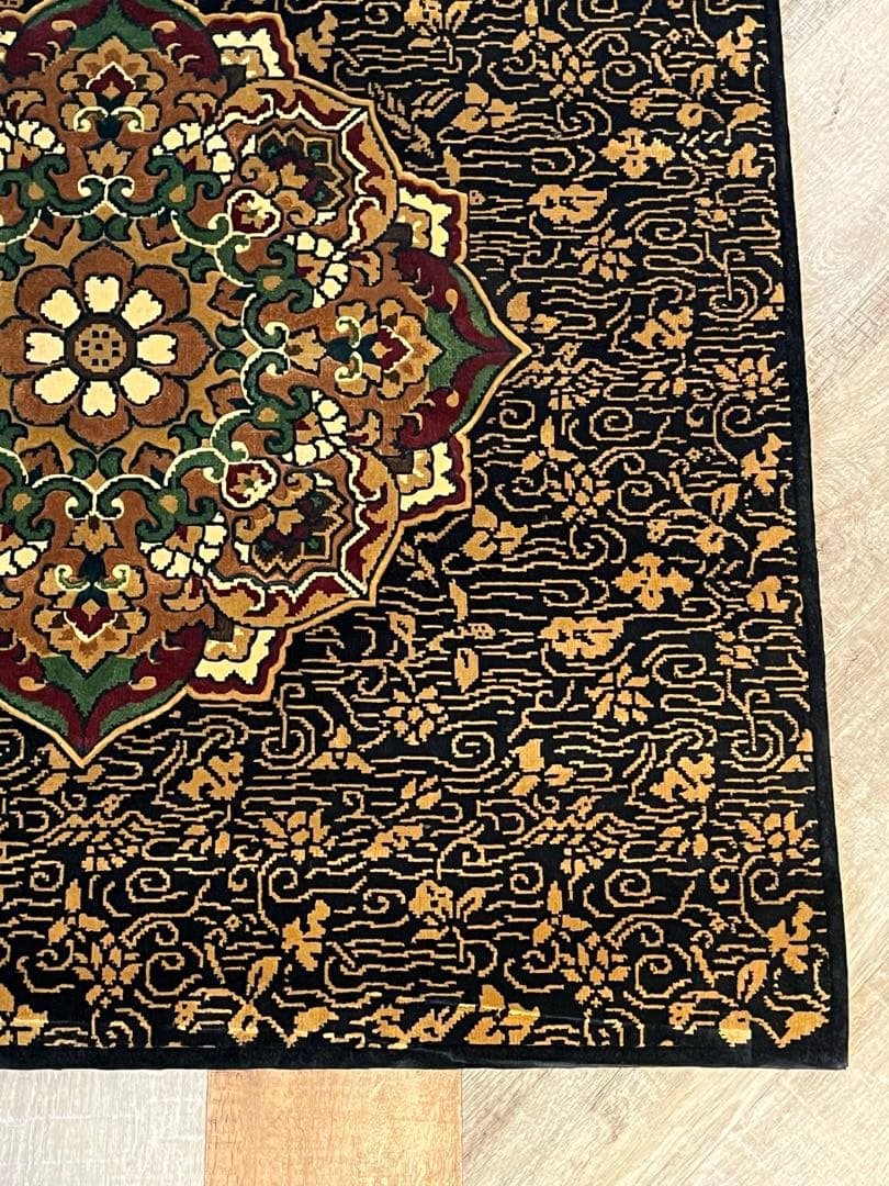 未使用 美品 龍村美術織物 佛賓座 南無阿弥陀仏 絹 絨毯 カーペット敷物 共箱