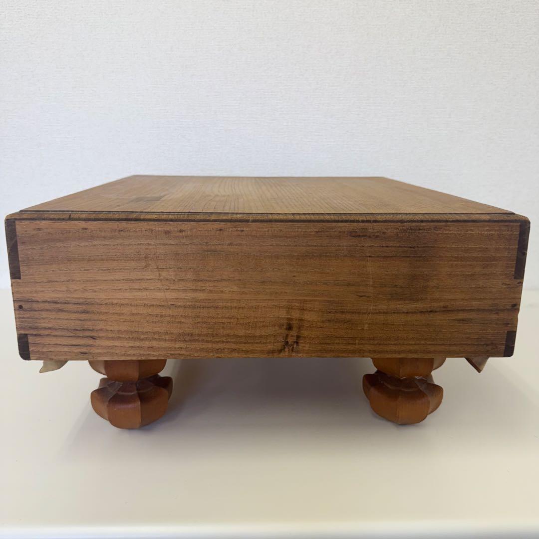 美品【伝統基盤師 鬼頭徳吉名人 作】天然木製囲碁盤 19路