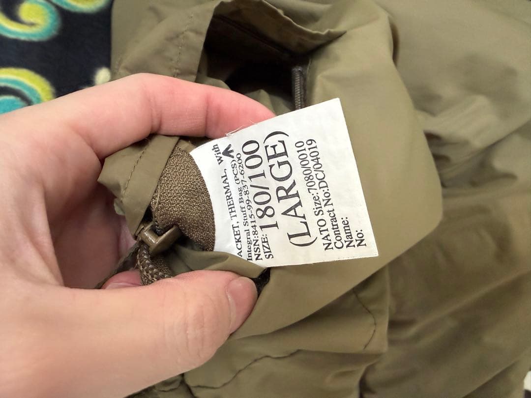 イギリス軍　PCS サーマルジャケット Lサイズ