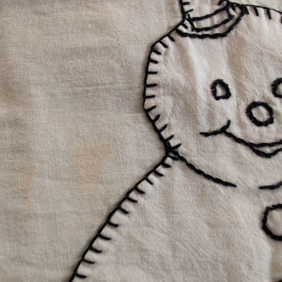 パッチワークキルト　アンティークキルト　動物柄