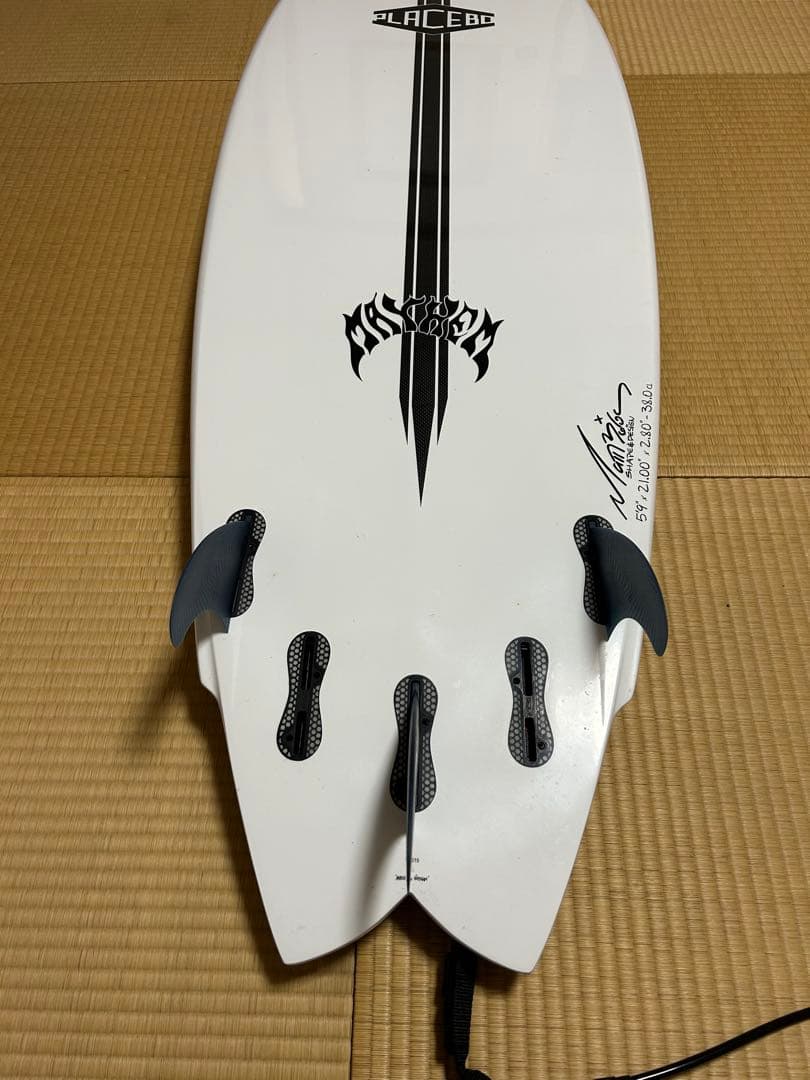 PLACEBO ホワイト ショートボード 3フィン