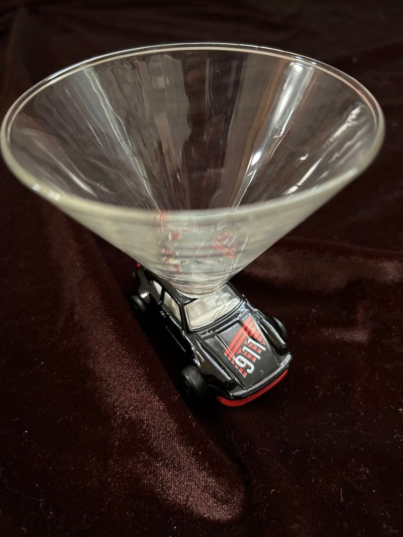 ポルシェターボ カクテルグラス　ミニカー